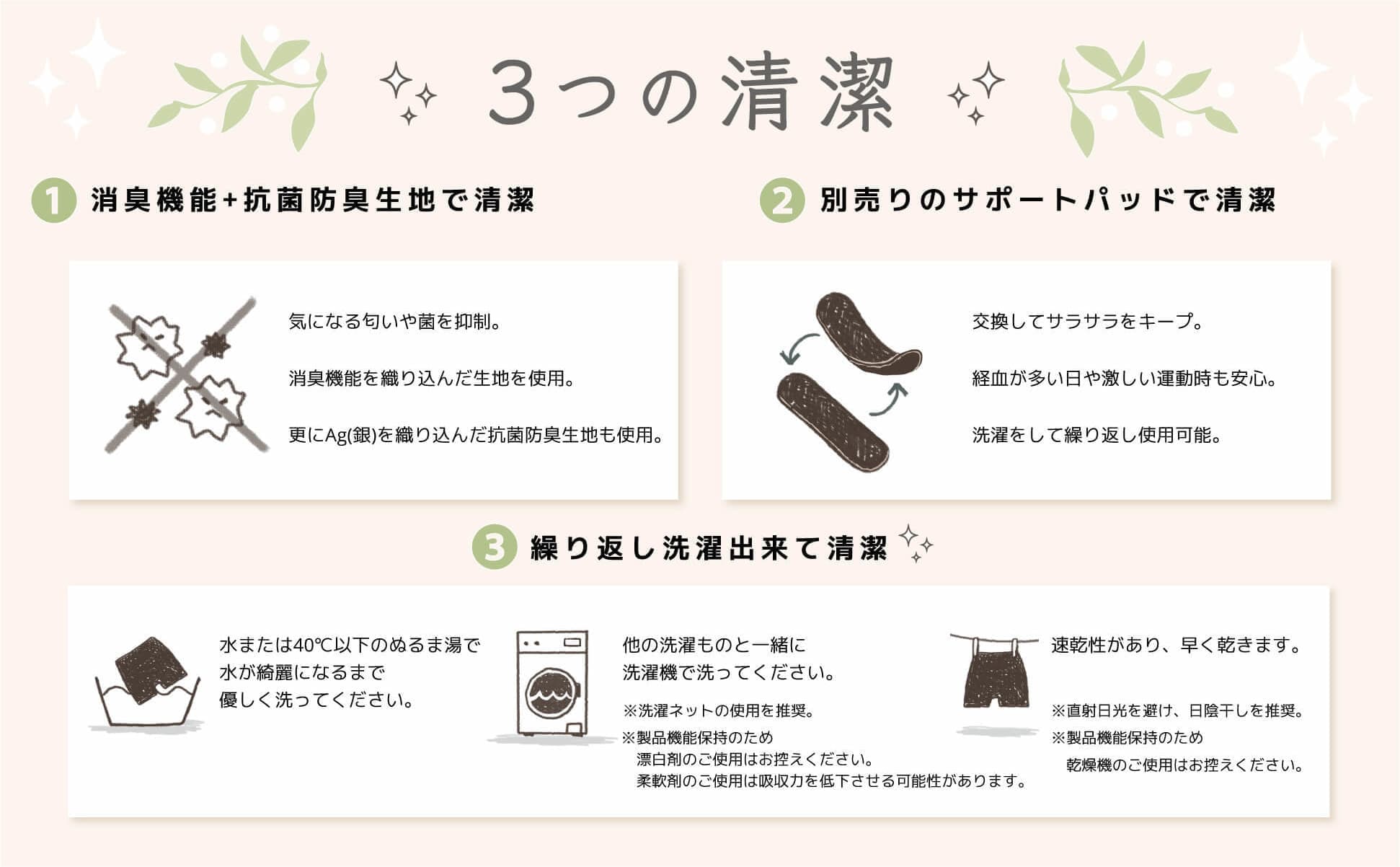 HUG youの洗濯方法など